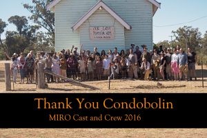 Gratitude to the townsfolk of Condobolin NSW for locations & resources