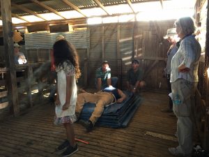 Shearing Shed shoot out scene